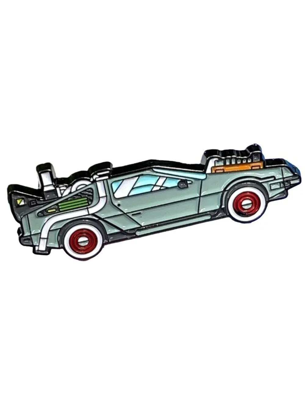 DeLorean Time Machine Lapel Pin Back Future Grey Car Enamel Badge Pin Jewelry